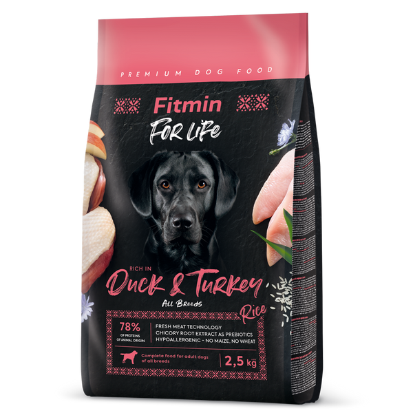 FITMIN 終生系列 鴨肉&火雞配方狗糧