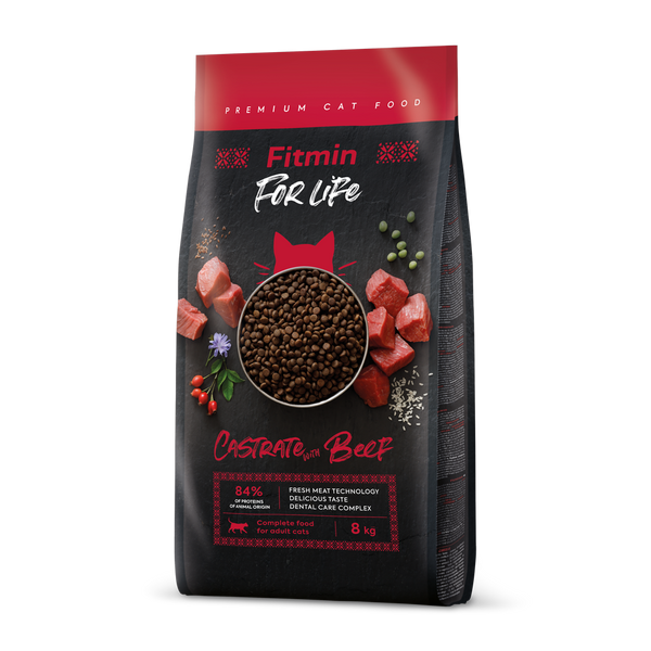 FITMIN FOR LIFE 貓用乾糧 絕育貓專用 牛肉配方