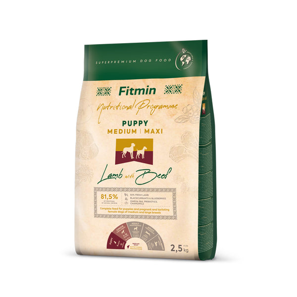 FITMIN 維持配方 幼犬 中大型犬 羊肉&牛肉