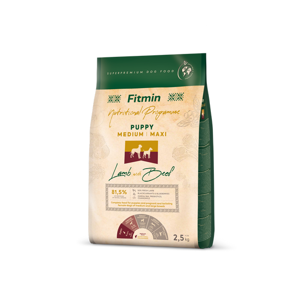 FITMIN 維持配方 幼犬 中大型犬 羊肉&牛肉