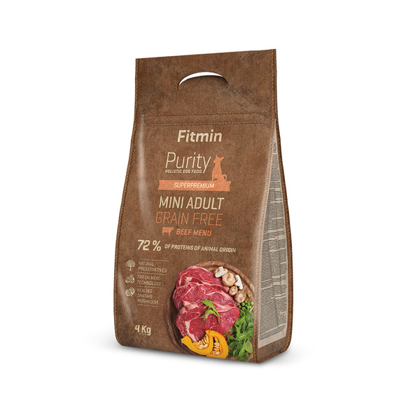 FITMIN PURITY 迷你犬無穀物乾糧 牛肉配方 4KG