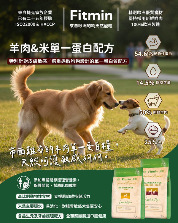 FITMIN 維持配方 迷你犬 羊肉&米配方