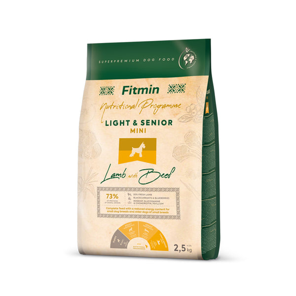 FITMIN 維持配方 迷你犬 羊肉&牛肉 老年犬及輕量配方（體重管理）